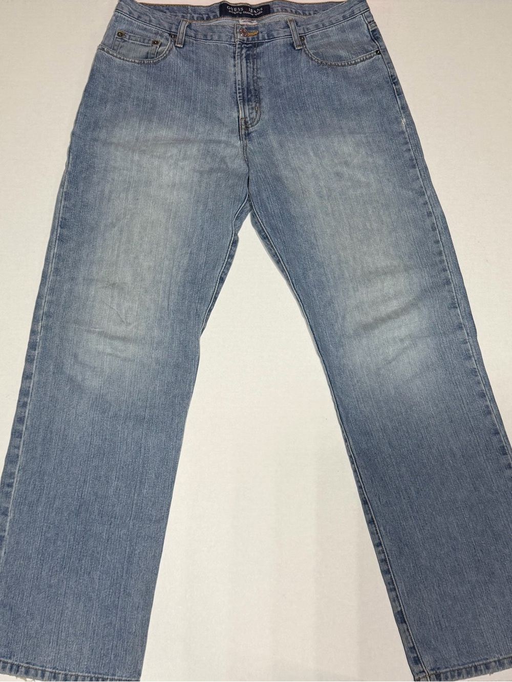 Guess Men's Light Blue Relaxed Jeans